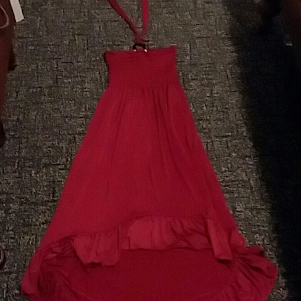 Ace Fashion Burgandy Tube-top maxi dress L